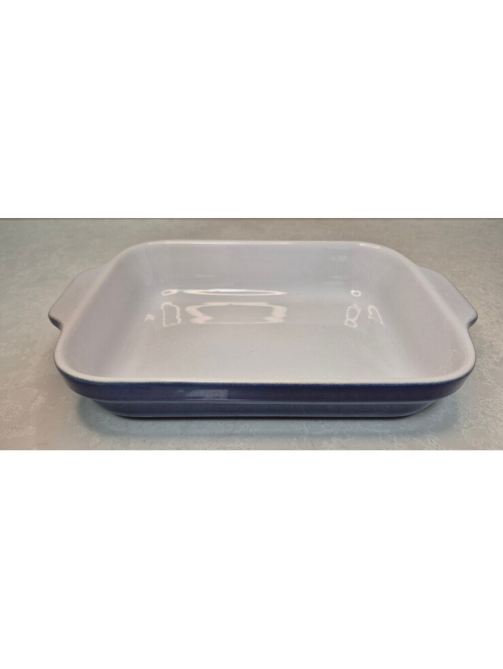 Emile Henry France Cobalt Blue Ceramic Rectangular Baker Lasagna Dish 96.30